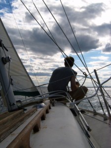 view from bow of a ship