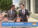 Michael Winkleman on The Today Show discussing the absence of lifeguards on cruise ships.