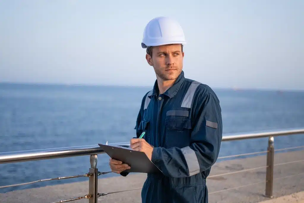 Male Worker Signing Papers