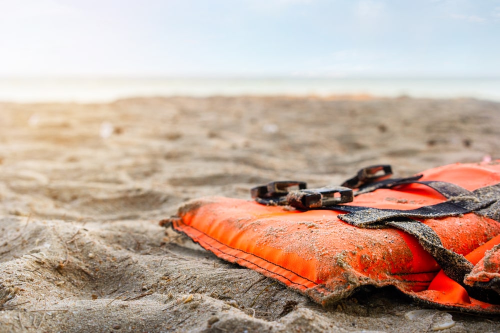 Life Vest On The Beach