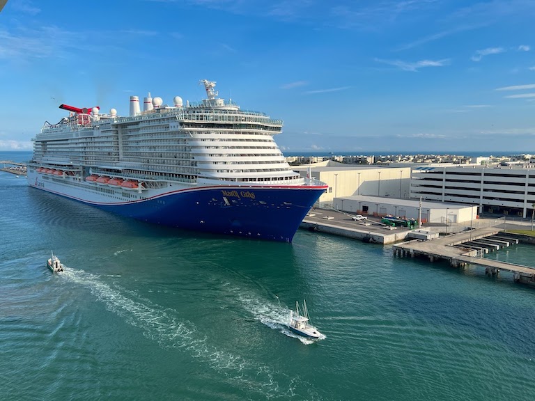View Of A Cruise Ship By The Harbour