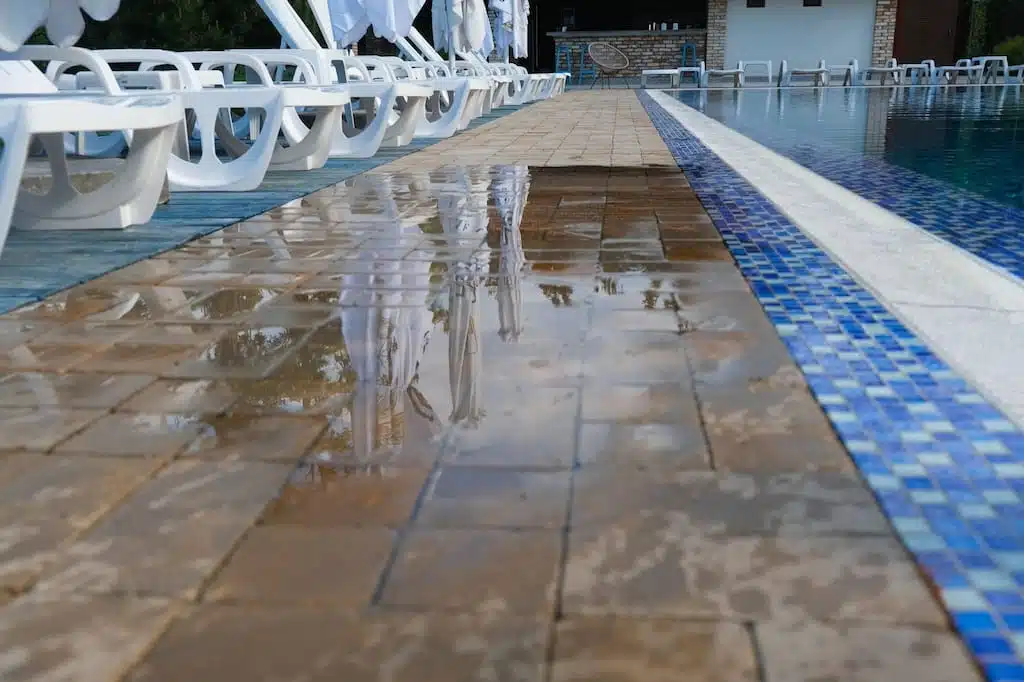 Wet Floor By The Pool