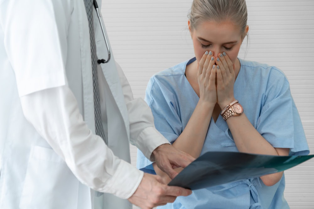 Photo of a Shocked Nurse