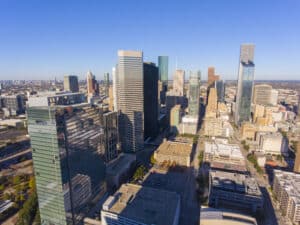 view of downtown Houston