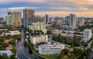 Downtown city skyline of Fort Lauderdale